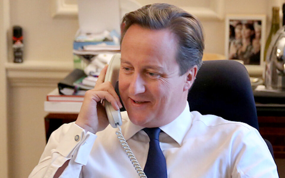 Witzbold narrt Briten-Premier Cameron