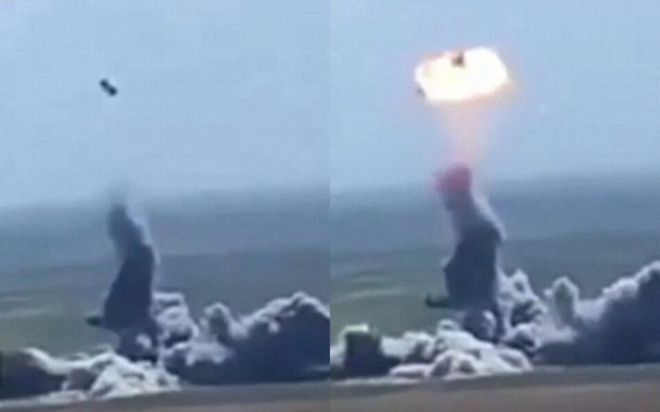 ISIS-Bombenauto explodiert 30 Meter in der Luft