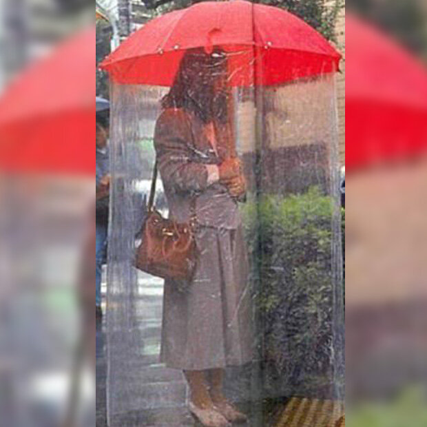Der perfekte Regenschirm für Menschen, die absolut nicht nass werden wollen...also NULL nass.