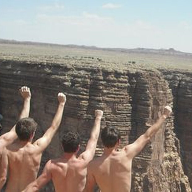 Nackt-Touristen am Grand Canyon
