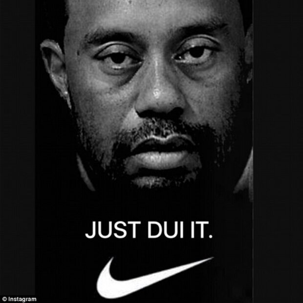 Ein Instagram-User hat sich über Woods Nike-Sponsoring lustig gemacht. 